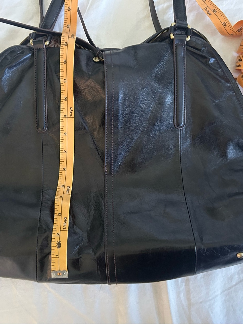 HOBO Black Leather Shoulder Bag - Women's Tote - Picture 13 of 16